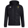 Stay dry and show your team pride in the EMB Canterbury South Side Irish 50th Anniversary Club Vaposhield Full Zip Rain Jacket, featuring a water-resistant finish, right chest Canterbury logo, and colorful "IRISH RUGBY" crest on the left.