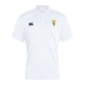 The South Side Irish 50th Anniversary Club Dry Polo by EMB Canterbury features short sleeves, a collar, two chest logos, and Vapodri tech for all-day breathable comfort.