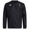 The South Side Irish 50th Anniversary Club Vaposhield Contact Top by EMB Canterbury is a black long-sleeve top with logo and embroidered crest, featuring weather-resistant Vaposhield—perfect customizable sportswear for teams.