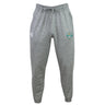 The Shoreline Spartans Leisure Sweatpant by EMB Canterbury is made of organic cotton, featuring an elastic waistband and adjustable drawstring for comfort. A stylish logo is on the upper right and thigh.