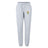 The South Side Irish 50th Anniversary Women's Leisure Sweatpant by EMB Canterbury features light grey organic cotton, a drawstring waist, small white logo on the right, and a colorful crest on the left thigh—perfect for relaxing.