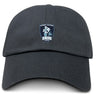 The EMB S&S Activewear Eckerd College Adult Low-Profile Cotton Twill Dad Cap features embroidered team branding with the "Siren College Sirens Rugby" mermaid and rugby ball logo on the front.