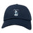 The EMB S&S Activewear Eckerd College Adult Low-Profile Cotton Twill Dad Cap in navy features the Sirens Rugby team logo embroidered on the front.