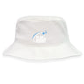 The Play Rugby USA Crusher Bucket Cap by EMB S&S Activewear features "Play USA Rugby" text, blue curved lines, and two stars on the front. This cotton twill hat adds stylish sun protection to any sporty look.