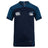 The Play Rugby USA Vapodri Evader Jersey by EMB Canterbury features navy blue moisture-wicking fabric, a "Play Rugby" logo on the right chest, and the Canterbury logo on the left chest.
