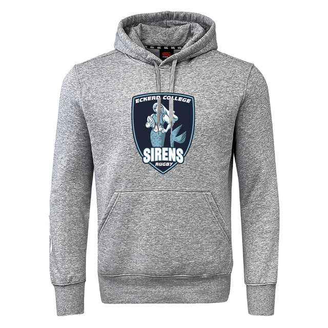 The Eckerd College Club Hoodie by Canterbury features the Sirens Rugby team logo on the front and is crafted from soft fleece for comfort and style. Brand: WRS Canterbury.