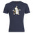 The Five Star Rugby Club Plain Tee by WRS Canterbury is a navy blue cotton blend t-shirt featuring four silver stars, combining comfort with standout style for your everyday look.