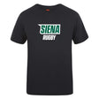 The Siena College Club Plain Tee by Canterbury from WRS Canterbury showcases "Siena Rugby" in bright green and white against a premium cotton-heavy black fabric, offering both comfort and style. Fans can personalize it, elevating this tee beyond a standard CCC Club Plain T-shirt.