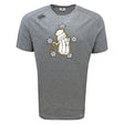 The Five Star Rugby Tempo Vapodri T-Shirt by WRS Canterbury is a grey, moisture-wicking sports tee with a foaming beer mug and five silver stars graphic on the front, blending playful style and classic comfort.