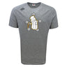 The Five Star Rugby Tempo Vapodri T-Shirt by WRS Canterbury is a grey, moisture-wicking sports tee with a foaming beer mug and five silver stars graphic on the front, blending playful style and classic comfort.