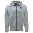 Light grey Eckerd College Tempo VapoDri Full-Zip Hoodie by EMB Canterbury with a drawstring hood, Canterbury logo on the right chest, Sibers crest on the left, and advanced moisture wicking for all-day comfort.