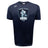 The Eckerd College Tempo Vapodri T-Shirt by WRS Canterbury features a mermaid with a rugby ball and "Eckerd College Sirens Rugby" logo on navy blue, crafted with moisture-wicking fabric for cool, comfortable performance.