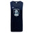 The WRS Canterbury Eckerd College Tempo Vapodri Singlet is a navy blue, sleeveless athletic jersey made from recycled polyester, featuring a front "Eckerd College Sirens Rugby" mermaid logo with rugby ball.