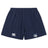 The Play Rugby USA Yokohama Short by Canterbury from EMB Canterbury features navy blue fabric, an elastic waistband, and front logos—ideal classic rugby shorts for training or casual wear.