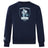 The Eckerd College Club Crew Sweatshirt by Canterbury in navy blue features the Sirens Rugby team logo and an embroidered CCC logo on the sleeve. Brand: WRS Canterbury.