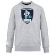 The Eckerd College Club Crew Sweatshirt by Canterbury from WRS Canterbury is a light grey, ultra-soft sweatshirt featuring the "Eckerd College Sirens Rugby" logo with a mermaid and ball on the front plus an embroidered CCC logo.