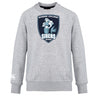 The Eckerd College Club Crew Sweatshirt by Canterbury from WRS Canterbury is a light grey, ultra-soft sweatshirt featuring the "Eckerd College Sirens Rugby" logo with a mermaid and ball on the front plus an embroidered CCC logo.