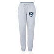 The EMB Canterbury Eckerd College Women's Leisure Sweatpant features a light gray design with a drawstring waist, "Sirens" team logo on the upper left thigh, and is made from soft organic cotton for all-day comfort.