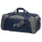 The EMB Canterbury Play Rugby USA Holdall Duffle Bag features navy blue and gray water-repellent fabric, a shoulder strap, zippered compartments, and a small side logo—ideal as a rugby gear holdall.