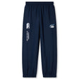 The EMB Canterbury Play Rugby USA Cuffed Hem Stadium Pant features an elastic waistband, cuffed hem, and "Play Rugby" logo on the front left leg. Navy blue color by Canterbury.