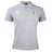 The EMB Canterbury Five Star Rugby Waimak Polo is a light grey men’s shirt featuring a white right-chest logo and embroidered left emblem, blending classic comfort and style for rugby fans and players alike.