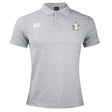 The EMB Canterbury Five Star Rugby Waimak Polo is a light grey men’s shirt featuring a white right-chest logo and embroidered left emblem, blending classic comfort and style for rugby fans and players alike.