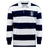 The EMB Mudoo Eckerd College Classic Long Sleeve Hooped Rugby Jersey features bold navy and white stripes, a collar, and a Sirens badge on the chest—blending classic rugby style with everyday comfort.