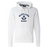 White medium-weight WRS Augusta Nations of Rugby Scotland Rugby 60/40 Pullover Hoodie featuring the text "Scotland Rugby" and a thistle logo on the front. The athletic fleece hoodie has a drawstring hood and a front pocket.