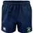 Clover Blue Eagles Advantage Rugby Shorts by Canterbury in navy blue, featuring an elastic waistband and adorned with the EMB Canterbury logo alongside the "Clover Blue Eagles" emblem on the front.