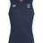 The Clover Blue Eagles Club Dry Singlet by WRS Canterbury is a navy rugby training shirt featuring the "Clover Rugby" logo on the front and Canterbury brand logos on the chest, ideal for representing the Clover Blue Eagles Club.