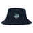 Navy blue EMB Alpha Broder Seattle Seawolves Crusher Bucket Hat on a white background.