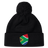The South Africa Shield Pom Pom Beanie by EMB Canterbury is a stylish black beanie with a front cuff patch showcasing the iconic South Africa shield, combining style and pride in one cozy accessory.