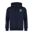 The South Africa Shield Club Hoodie by EMB Canterbury is a navy blue hoodie perfect for rugby fans, featuring a South African flag emblem on the chest and three white stripes on the left sleeve for a sleek look.