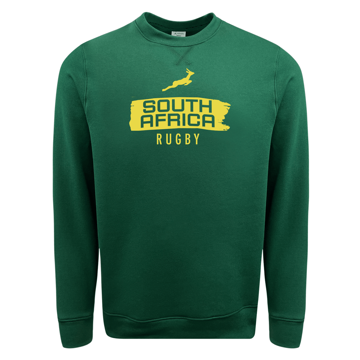 Green Nations of Rugby South Africa Brush Stroke Crewneck Sweatshirt by WRS Augusta.
