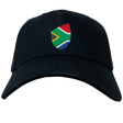The South Africa Shield Flex Drill Cap by EMB Canterbury sports a South African flag design emblem on its front.