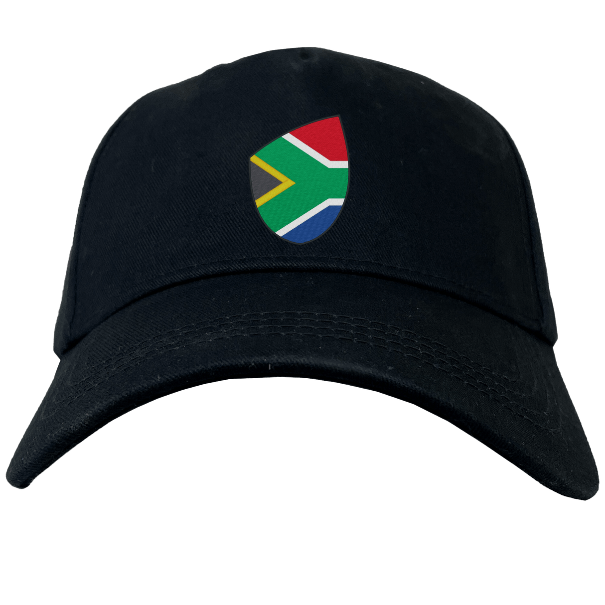 The South Africa Shield Flex Drill Cap by EMB Canterbury sports a South African flag design emblem on its front.