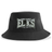 The Lewis County Elks Sustainable Bucket Hat by EMB S&S Activewear is a black, unstructured bucket hat featuring “Lewis County Elks Rugby” embroidered in white and gray on the front—a stylish and eco-friendly way to show your team pride.