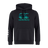 The Canterbury Tartan CCC Club Hoodie from WRS Canterbury offers a black design featuring the iconic teal CCC logo on the front and sleeve, crafted from cozy sweatshirt fleece for ultimate comfort.