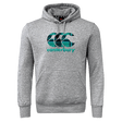 The Canterbury Tartan CCC Club Hoodie by WRS Canterbury is a gray club hoodie crafted from soft sweatshirt fleece with a front pocket. It features a large stylized CCC logo and "Canterbury" in teal on the chest.