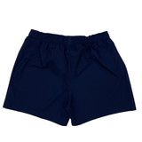 The Women's USA Rugby RWC Pro Away Shorts by Castore are dark blue athletic shorts with an elastic waistband, set against a plain white background.
