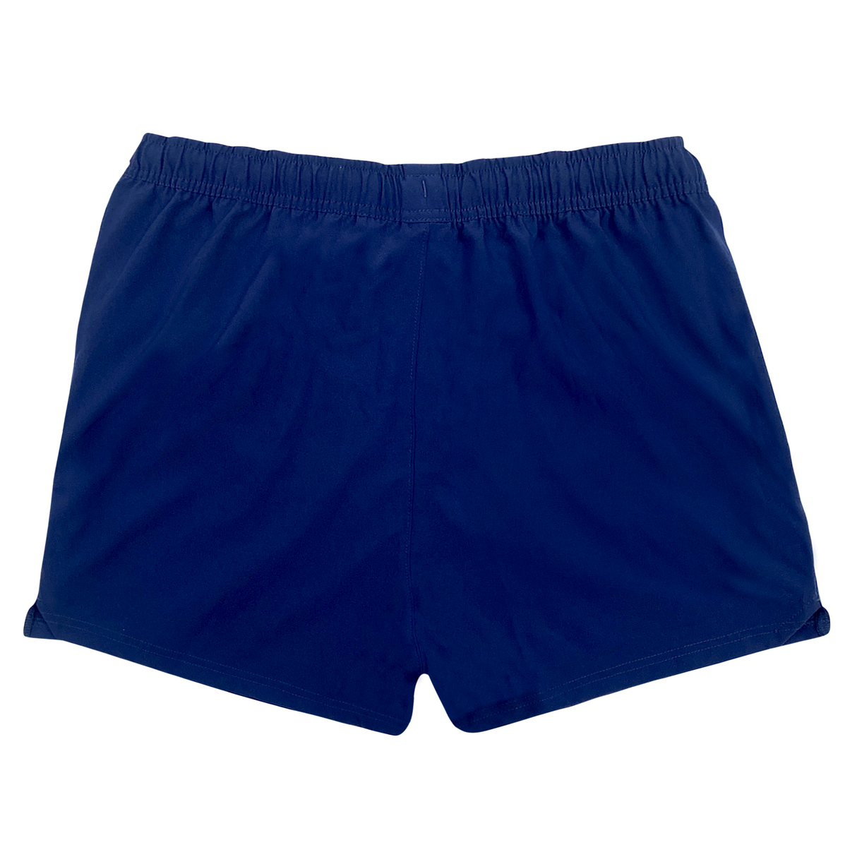 The Women's USA Rugby Zippered Shorts by Castore are plain navy blue shorts with an elastic waistband, displayed against a white background.