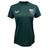 The Women's USA Rugby Dot Printed Training Tee by Castore is a green sports jersey with a subtle dot pattern, featuring a right chest logo, USA Rugby badge on the left, and "Castore" logo on the right shoulder, perfect for training.