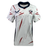 Women's USA Rugby Pro Away Jersey by Castore features a sublimated design with red and navy abstract patterns, displaying the USA Rugby logo and Castore branding on the chest. Made from moisture-wicking fabric, it offers comfort and performance on the field.