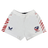 Elevate your style and performance with the Women's USA Rugby Pro Away Shorts by Castore. These white shorts boast a USA Rugby logo on the right, a Castore logo on the left, and bold red diagonal side stripes, making them a standout choice on and off the field.