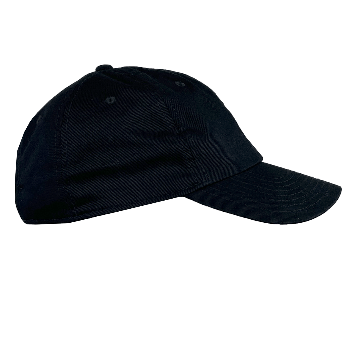 A black and pink adjustable Stade Toulousain Heritage 86 Cap by Nike with six panels and a curved brim, viewed from the side on a plain white background.