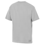 The Stade Toulousain 25/26 Premium Loose-Fit T-Shirt by Nike is shown from the back in plain light gray cotton, featuring a small logo tag near the bottom hem.