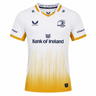 The Leinster 25/26 Away Pro Shirt by Castore features white and yellow with blue accents, Bank of Ireland sponsor logo, and Castore branding on the chest. Made from high-performance technical fabric for a professional-grade jersey.