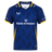 The Leinster 25/26 Third Pro Shirt by Castore features a blue design with yellow trim, wave-like pattern, Castore logo, and Bank of Ireland sponsor for ultimate rugby performance.