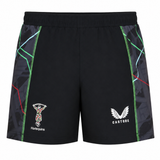 The Harlequins 22/23 3rd Pro Short by Castore features green, red, and blue accents, plus both the Harlequins rugby club and Castore logos on the front—ideal for passionate fans.