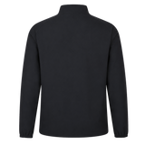 The Ulster 25/26 Woven Pre Match Jacket by Castore is shown from the back in plain black, featuring a high collar and elastic cuffs.
